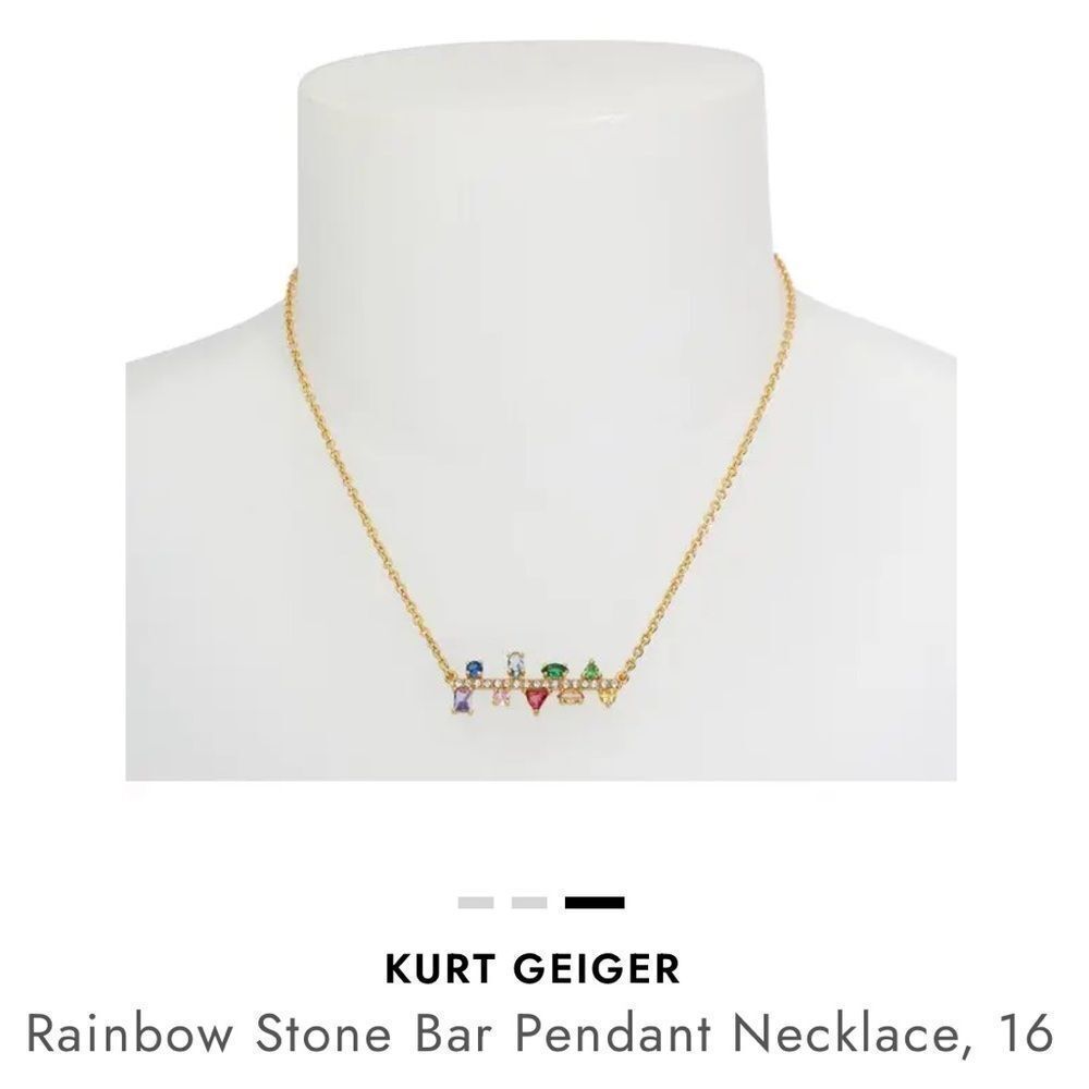 Kurt Geiger stone bar necklace